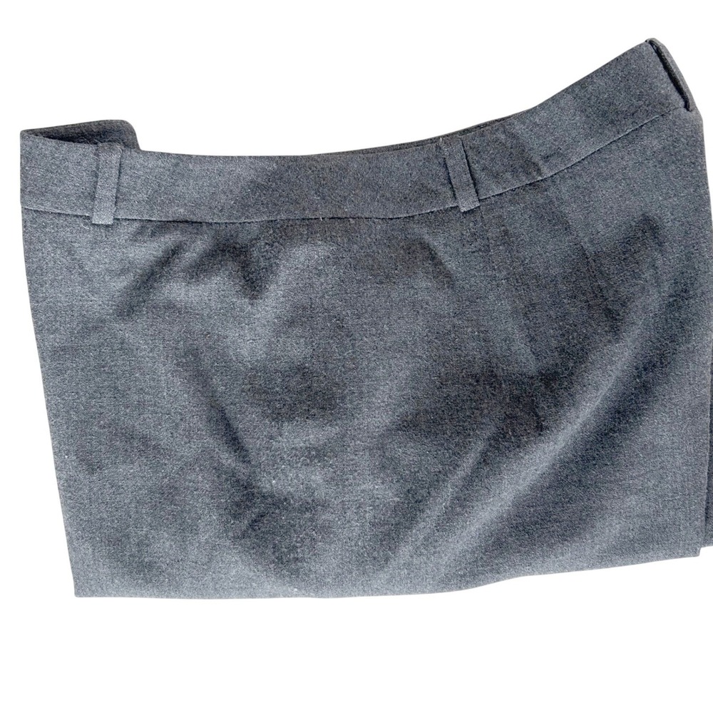 Talbots Dress Pants Womens 14 Gray Stretch Wool Italian Fabric Straight Career - Picture 7 of 7